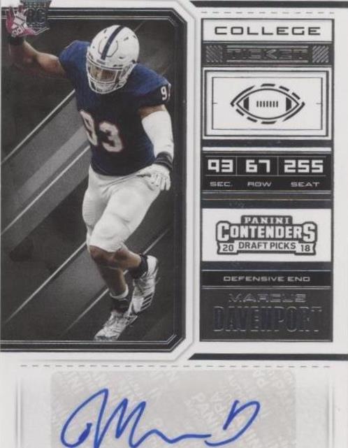 2018 Panini Contenders Draft Picks Marcus Davenport #286