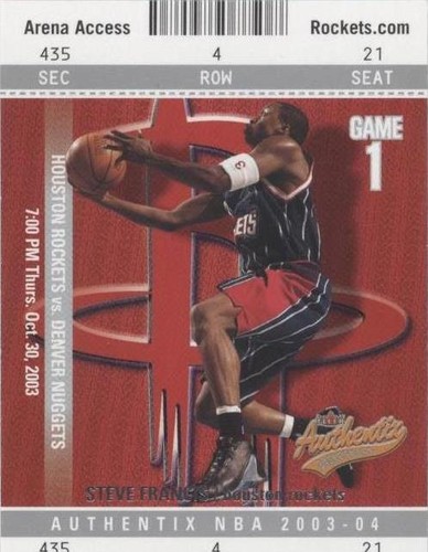 2003-04 Fleer Authentix - Steve Francis #98