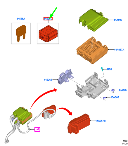 FORD KUGA MK3 Circuit Breaker Assy 2504597 GU5T-14G595-ARA NEW