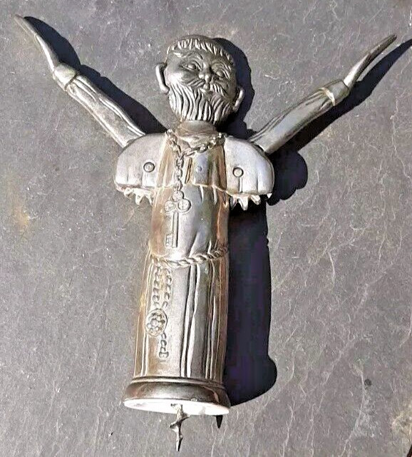 Tire Bouchon Sommelier Moine Design Aldo Colombo Metal Argente