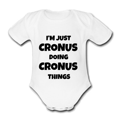 CRONUS BLACK Babygrow Baby Vest Grow BABY NAME gift PRESENT FOR A CHILD NAMED