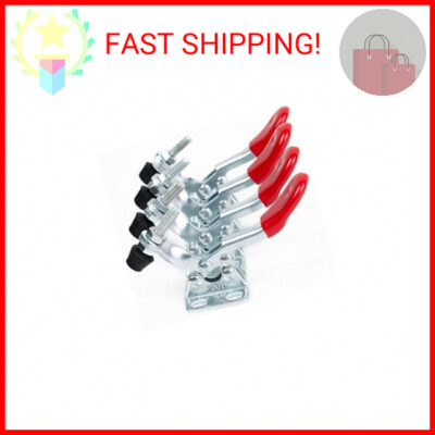 E-TING New 4PCS Hand Tool Toggle Clamp 201A Antislip Red Horizontal Clamp 201-A