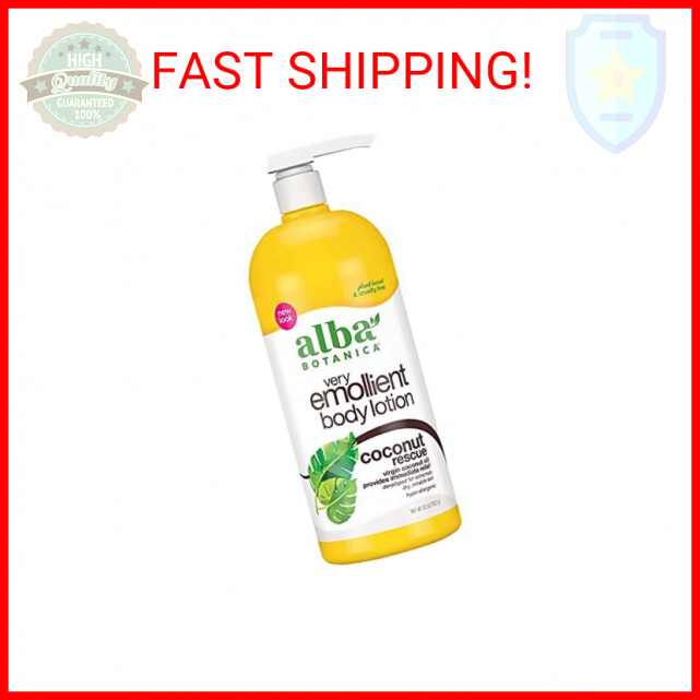 Alba Botanica Very Emollient Body Lotion, Coconut Rescue, 32