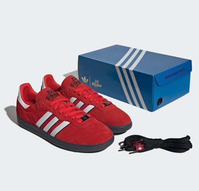 Красные замшевые туфли Adidas 100 Thieves Palos Hills - JI4306 с ускоренной доставкой