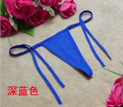 Free shipping Womens Free size Lowrise Thongs Tback Panties Underwear Blue