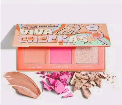 NIB Alamar Cosmetics Viva Las Cheekas Blush Highlight Palette (Fair/Light) 7.8 g