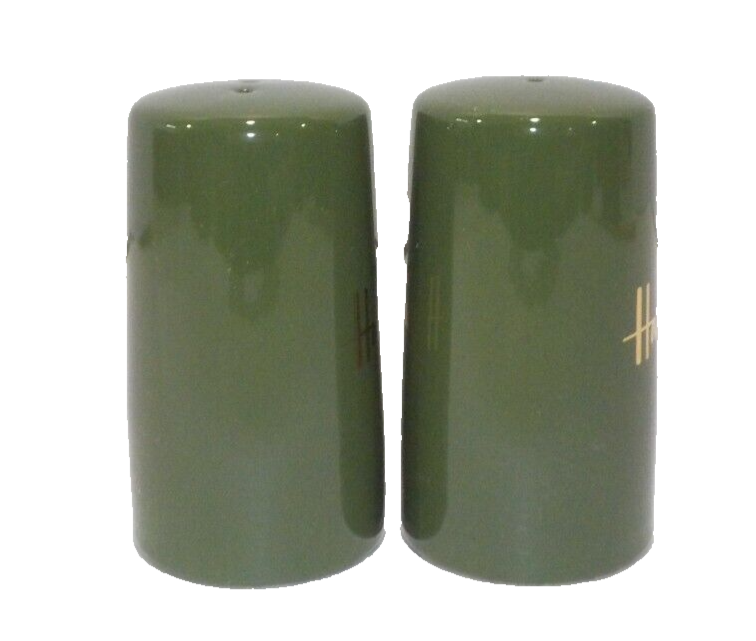 HARRODS SALT & PEPPER CRUET SET 3" SHAKER Green (Super RARE***L@@K)