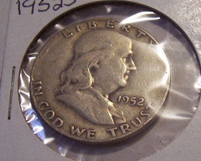 1952 S  FRANKLIN HALF DOLLAR COIN  SILVER