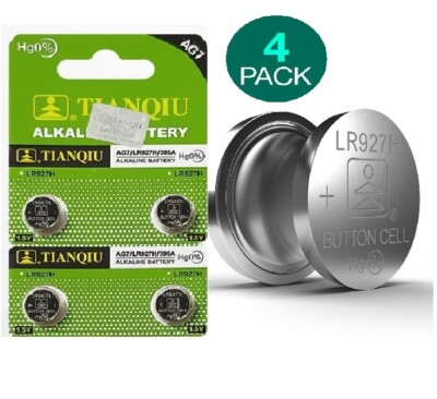 4 Pack Exp 2027 NEW AG7 395 LR57 LR927 SR57 195 GP95A SR927W 1.5 Watch Battery