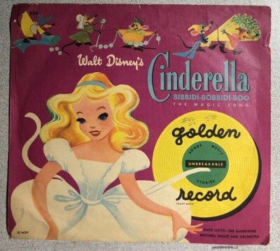 sp盤　レコード　シンデレラ　walt disney 希少 ディズニー シンデレラ レコード 17 5cm 33R P M キング