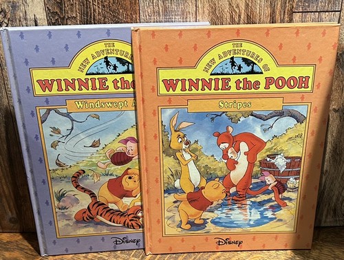 Vintage Disney Winnie the Pooh Stripes & Windswept Away