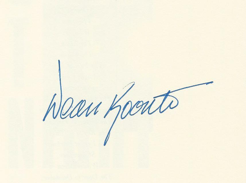 DEAN KOONTZ, author, AUTHENTIC HAND SIGNED 