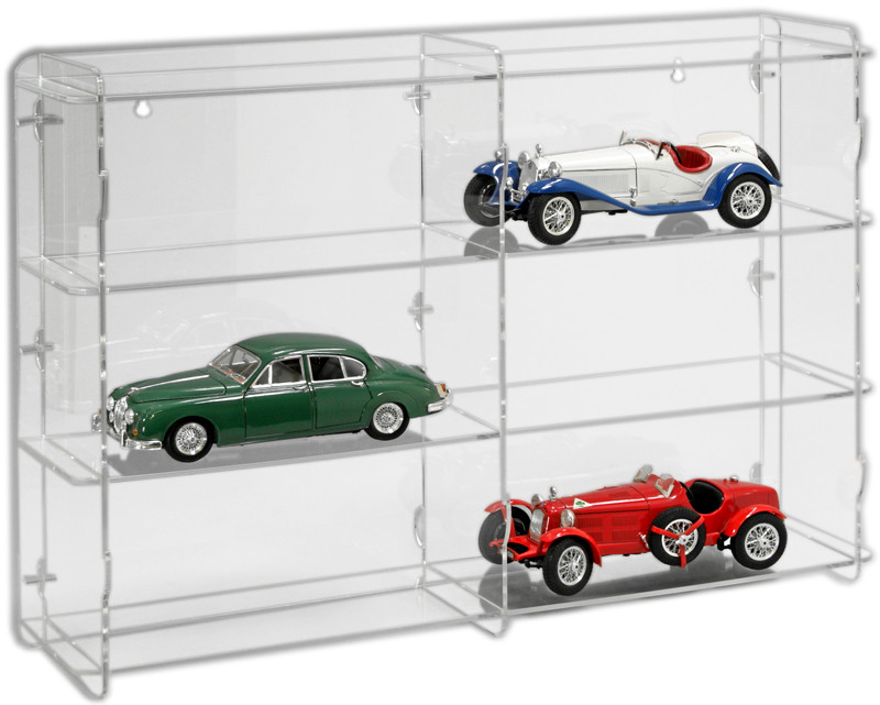 Sora Modellautovitrine 1:18 Mit Transparenter RÃ¼Ckwand FÃ¼R 6 Modellautos