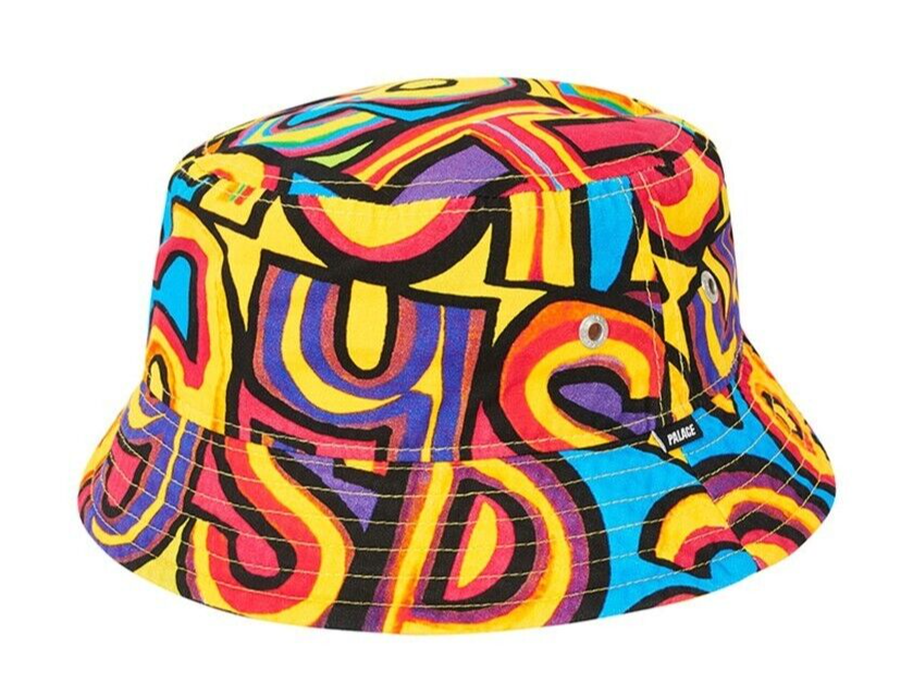 PALACE Skateboards HAPPY MONDAYS Bucket Hat Multicolor RARE Skater