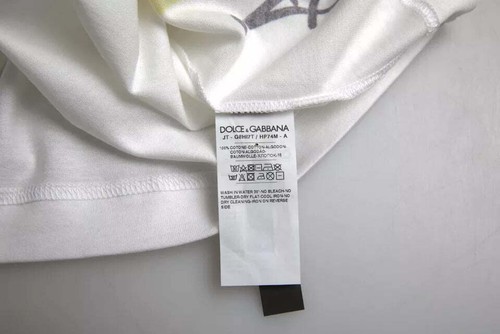 DOLCE & GABBANA DOLCE&GABBANA MEN WHITE T-SHIRT 100% COTTON JAMES DEAN SHORT SLEEVES TOP IT 44
