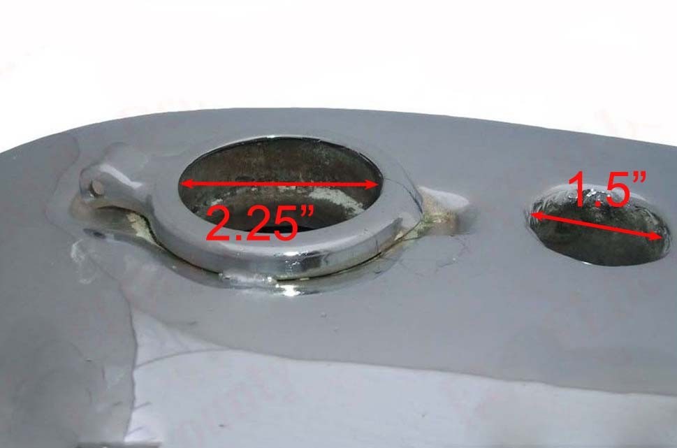 1964 BSA A65 25PH Spitfire Hornet Aluminum Polished Gas Fuel Tank With Cap  
