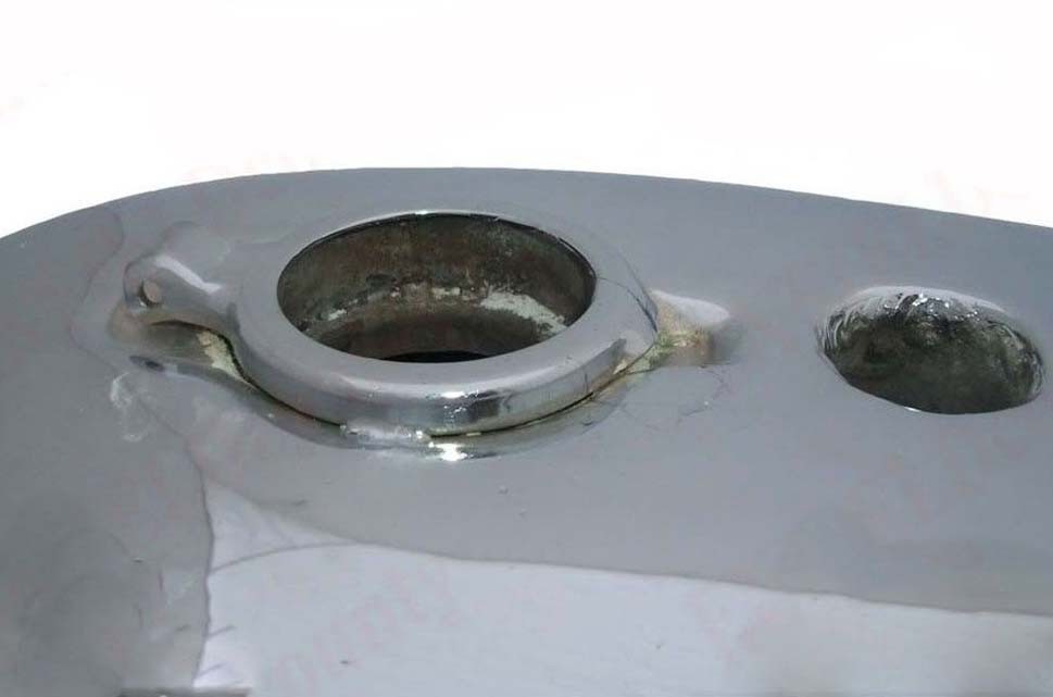 1964 BSA A65 25PH Spitfire Hornet Aluminum Polished Gas Fuel Tank With Cap  