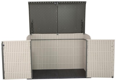 Lifetime 3 x 6 Horizontal Shed Fade Resistant Lockable Pneumatic Lid Assists