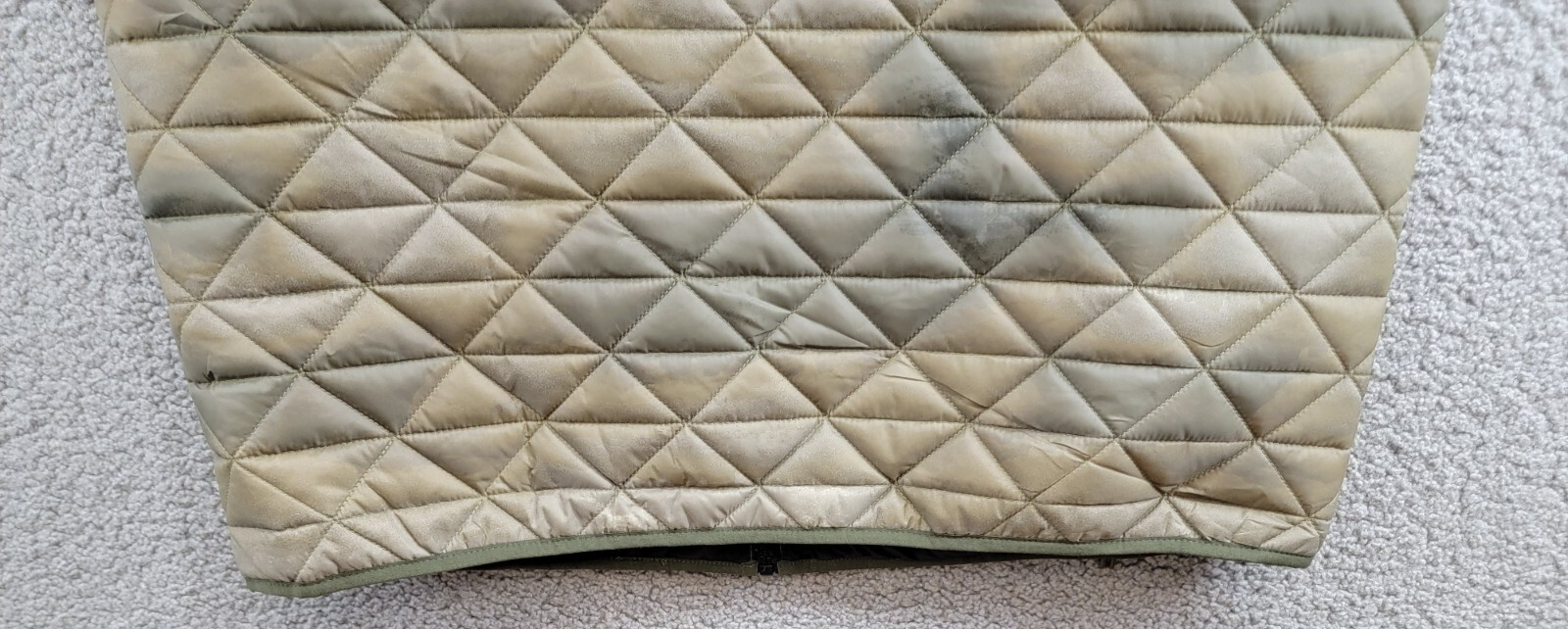 Bass Outdoor Delta Diamond Quilted Packable Puffer Vest Men's XL Olive Combo - Picture 14 of 16