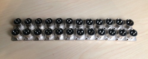 12 Neutrik NC3MD-L-1 and 12 Neutrik NC3FD-L-1 XLR Connectors