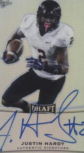 2015 Leaf Metal Draft Justin Hardy #BA-JH2