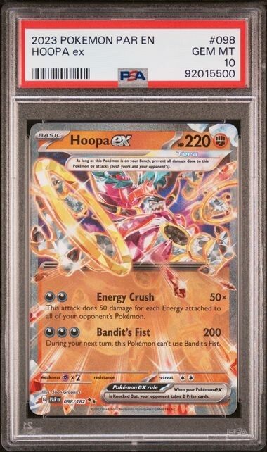 Hoopa ex 98/182 Pokemon Scarlet & Violet Paradox Rift PSA 10