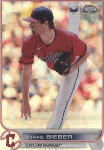 2022 Topps Chrome Logofractor Edition - Shane Bieber #66
