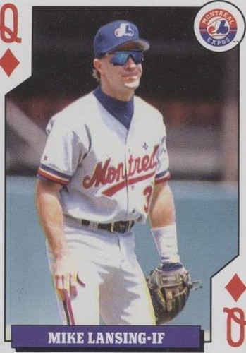 1993 Bicycle Baseball Rookies Playing Cards - Mike Lansing #QD