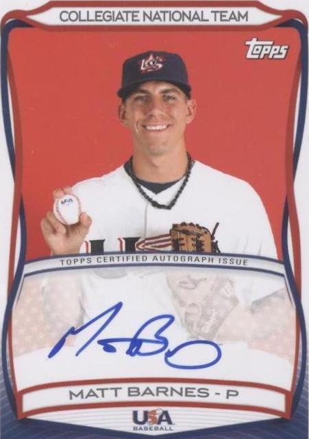 Equipo de béisbol Topps 2010 de Estados Unidos - Matt Barnes #A-22