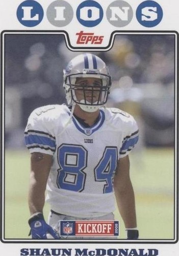 2008 Topps Kickoff Shaun McDonald #85