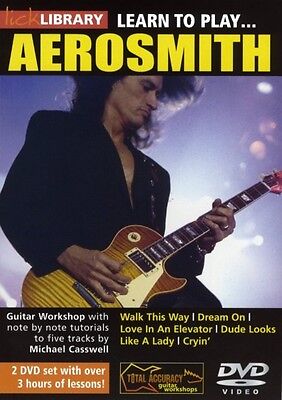 Lick Library LEARN TO PLAY AEROSMITH American Rock Guitar Lessons 2 Video DVDs