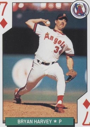 1991 U.S. Playing Cards Major League All-Stars - Bryan Harvey #7D