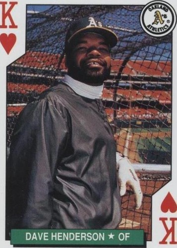 1991 U.S. Playing Cards Major League All-Stars - Dave Henderson #KH
