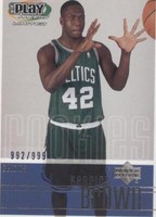 2001-02 UD Playmakers Limited - Kedrick Brown #136