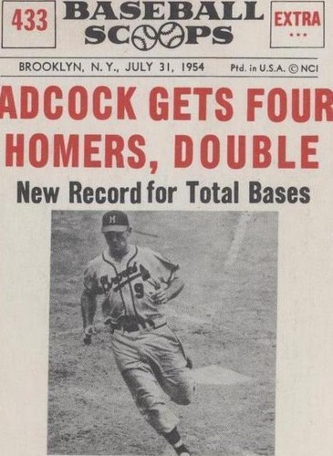 1961 Nu-Cards Baseball Scoops - Joe Adcock #433