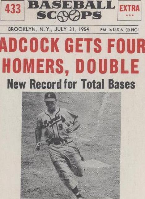 Cucharadas de béisbol Nu-Cards 1961 - Joe Adcock #433