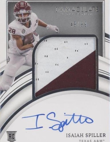 2022 Panini Immaculate Collection Collegiate Isaiah Spiller #61