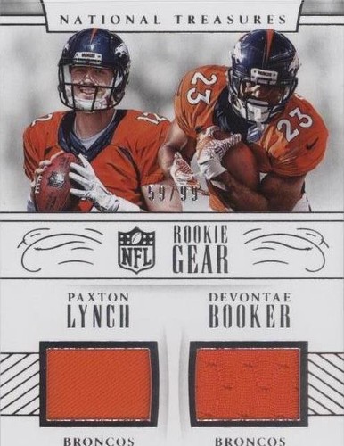 2016 Panini National Treasures Devontae Booker Paxton Lynch #18