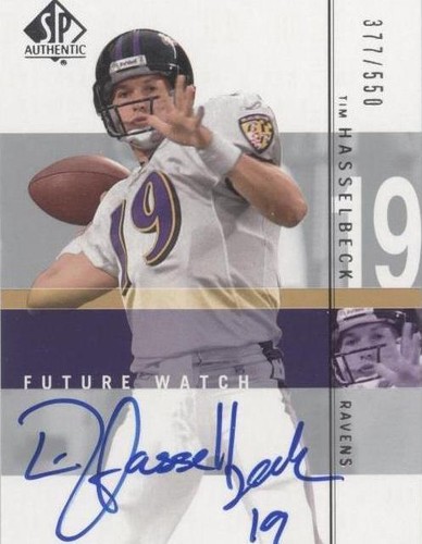 2001 SP Authentic Tim Hasselbeck #147
