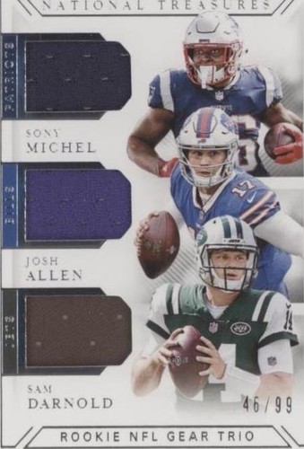 2018 Panini National Treasures Josh Allen Sam Darnold Sony Michel #GTM-19