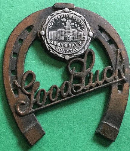 Souvenir Horseshoe  Army & Navy Hospital Hot Springs Arkansas Mint Rare