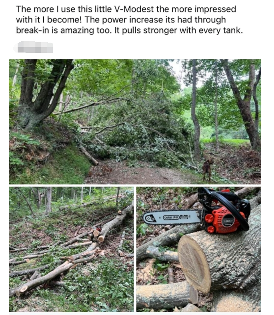 V-MODEST 2511 12" Gas Chainsaw 25cc 1.5HP 2-Cycle Engine Top Handle Climbing Saw