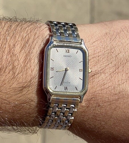 Vintage Seiko Dolce Tank 5E30 5A00 Roman Dial Men Quartz Vintage Seiko Dolce Tank 5E30 5A00 Roman Dial Men Quartz