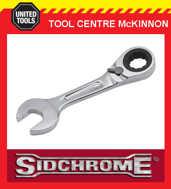 Sidchrome stubby ratchet spanner set discount
