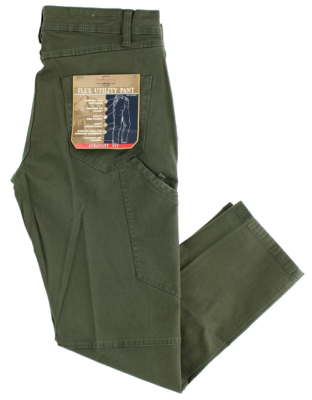 WEATHERPROOF VINTAGE MEN'S FLEX UTILITY STRAIGHT FIT PANTS (GREEN 32Wx32L)  NWT