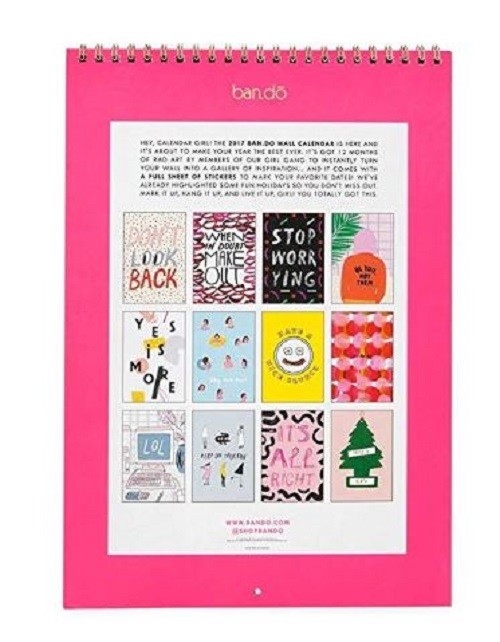 ban.do 2017 Wall Calendar with stickers Best Year Ever lot of 2