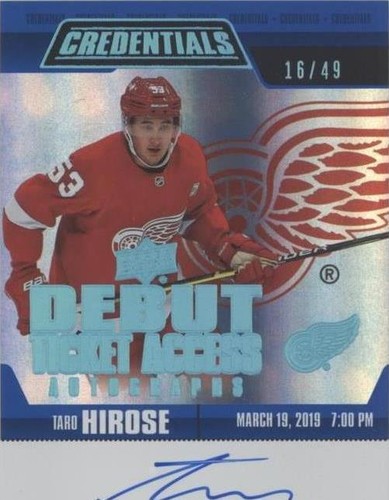 2019-20 Upper Deck Credentials - Taro Hirose #RTAAV-TH