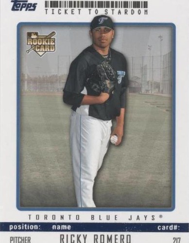 2009 Topps Ticket To Stardom - Ricky Romero #217