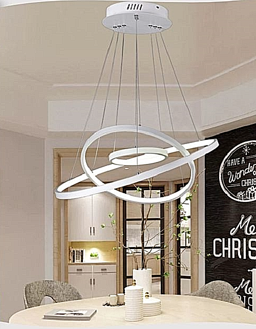 Lampadario da Soffitto Led 48W 6500K Pianeta Planetario B40-F Bianco Freddo uni 1