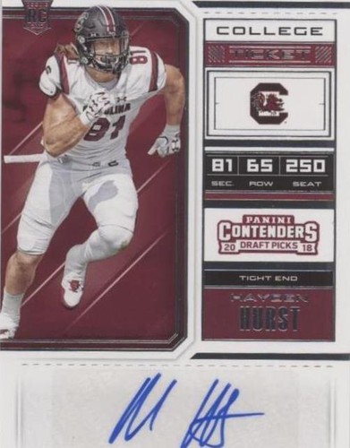 2018 Panini Contenders Draft Picks Hayden Hurst #189